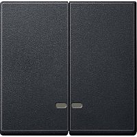 Лицевая панель Schneider Electric Merten System M для 2-кл. выключателя с подсветкой антрацит картинка